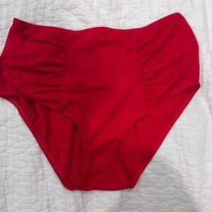 ASOS Red High Waist Bikini Bottom UK 16 US 12